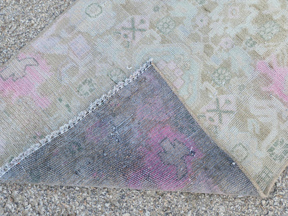 Handmade Wool Runner Rug 2x9: Neutral Farmhouse Boho Decor
