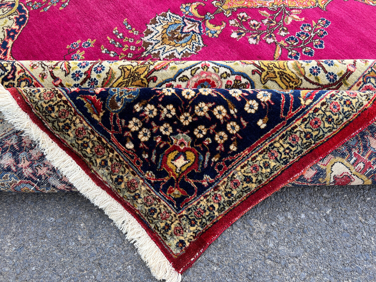 8×11 Vintage Wool Rug, Hand Knotted, Natural Oriental Traditional Kayseri Carpet
