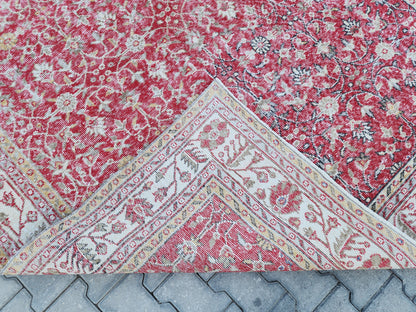 6x10 Turkish Rug, Oushak Design Hand Made, Boho Dining Room Decor