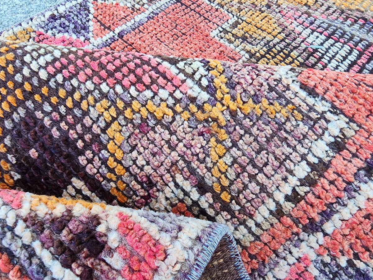 2x8 Mini Herki Runner, Home Rustic Decor, Kitchen Decor, Up Cycled Wool Rug