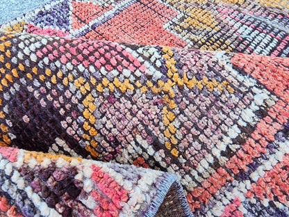 2x8 Mini Herki Runner, Home Rustic Decor, Kitchen Decor, Up Cycled Wool Rug