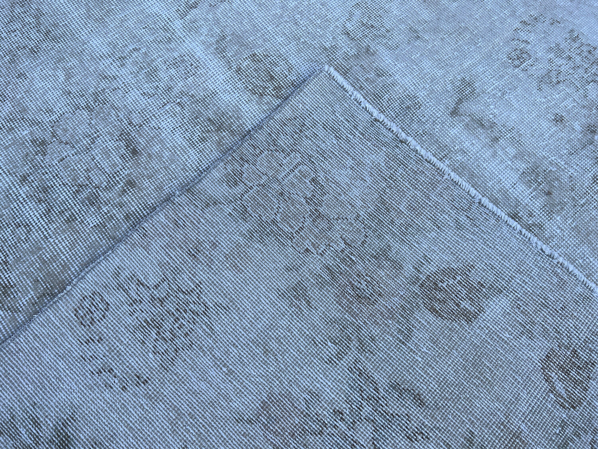 Vintage Oriental Rug 6x10: Neutral Beige Abstract Area Rug