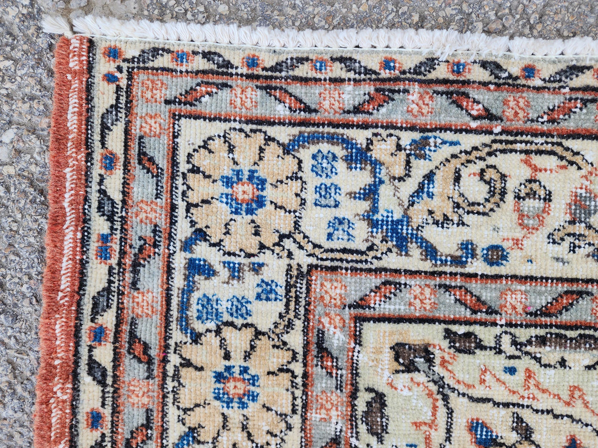 Hand Made Rug 6.6 x 9.8 ft, Turkish Hand Knotted Oushak Design Carpet, Home Decor