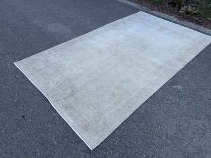 Handwoven Turkish Oushak Rug 5x8: Wool & Cotton Blend