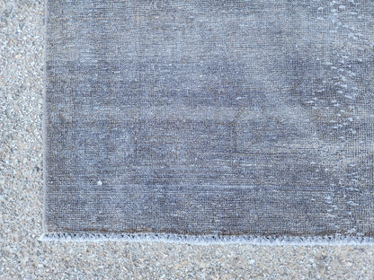 Gray Wool Turkish Rug 4x7: Handwoven Oriental Decor