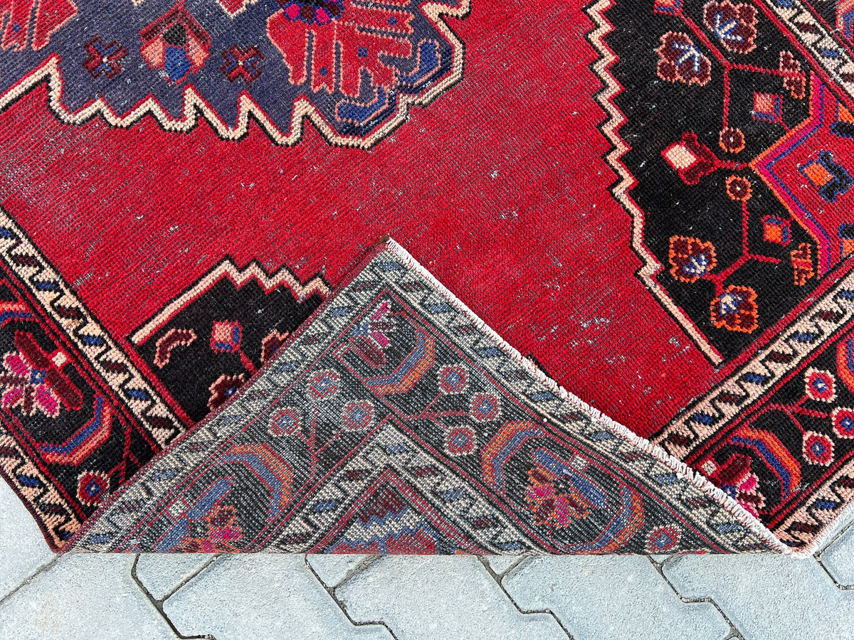 4x7 Vintage Oushak Rug: Hand Knotted Wool Oriental Rug