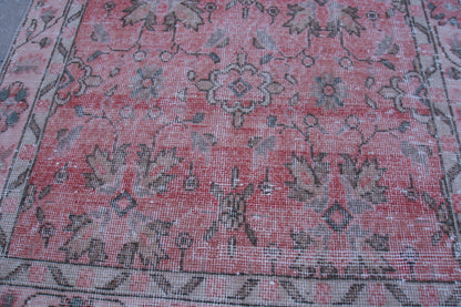 Boho Wool Rug 3x6: Home Decor, Oriental Rustic Carpet, Red Wool