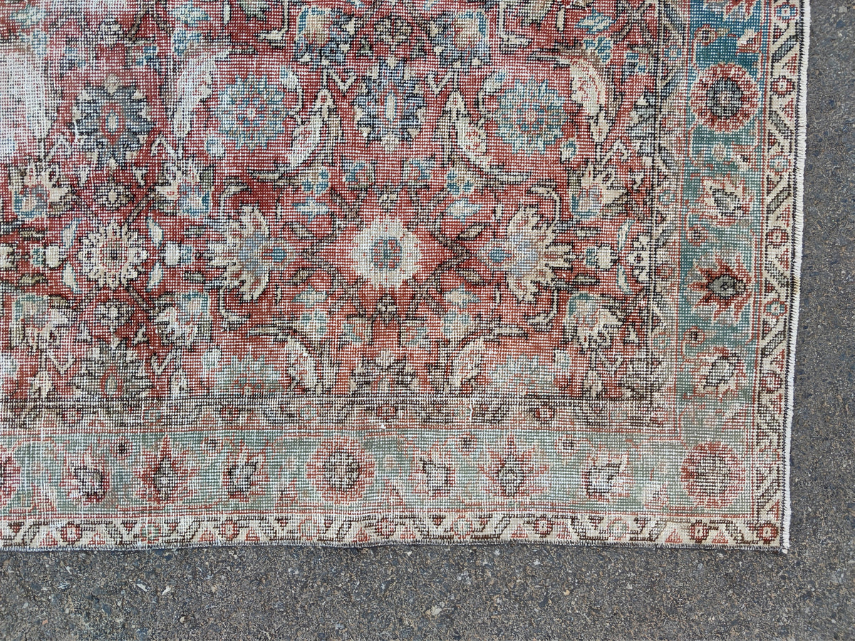 Handwoven Turkish Oushak Rug 5x8: Wool & Cotton Bohemian Decor
