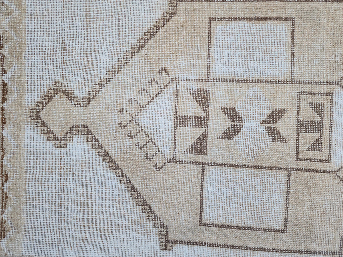 2x12 Muted Oushak Turkish Runner Rug: Boho Hallway Decor