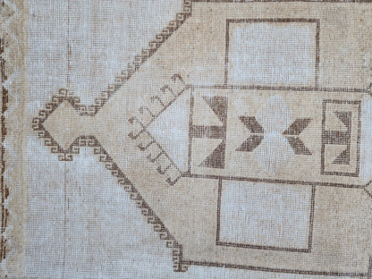 2x12 Muted Oushak Turkish Runner Rug: Boho Hallway Decor