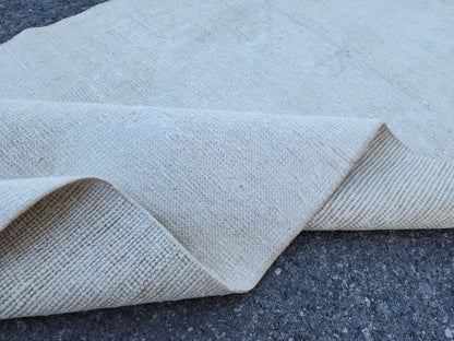 3x12 Neutral Runner Rug, Turkish Hand Knotted, Up Cycled Wool, Kitchen Decor