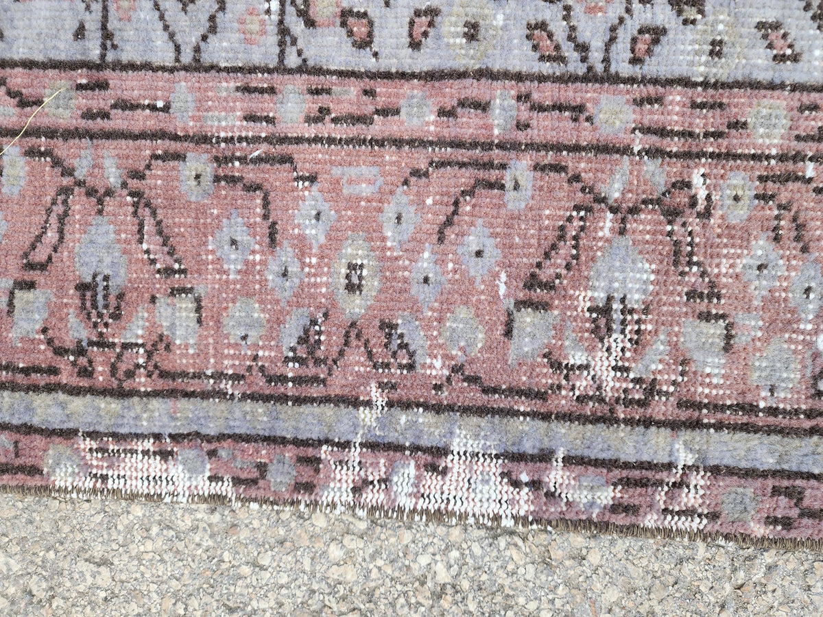 Gray Area Rug 5x9, Turkish Hand Made Carpet For Dining Room Decor, Boho Decor