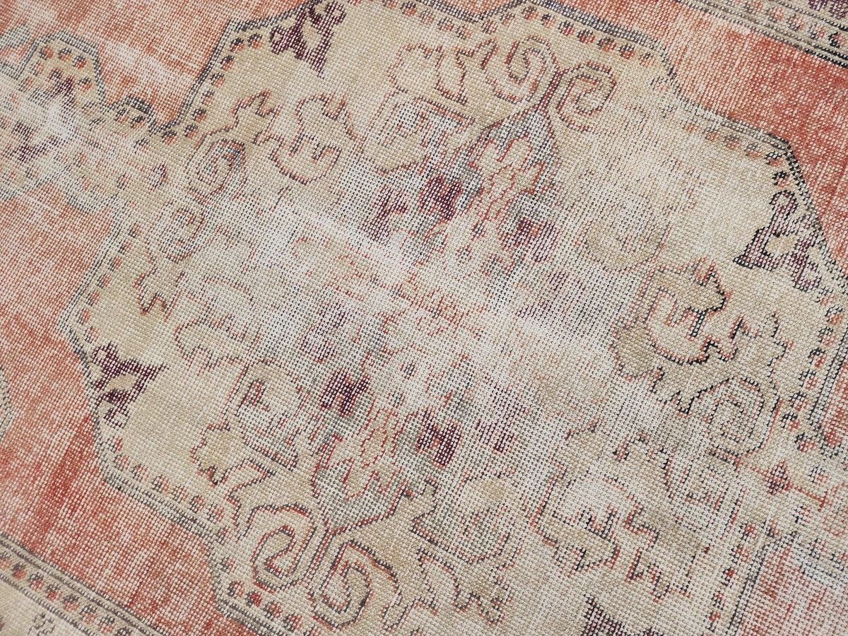 Hand Made Rug 4x7, Rustic Bohemian Carpet, Turkish Hand Knotted Decor