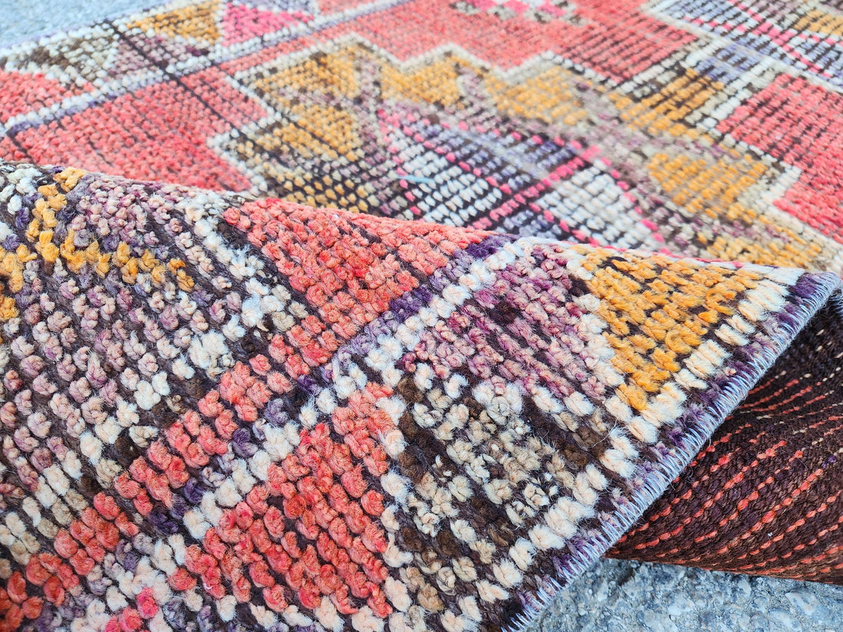 2x8 Mini Herki Runner, Home Rustic Decor, Kitchen Decor, Up Cycled Wool Rug