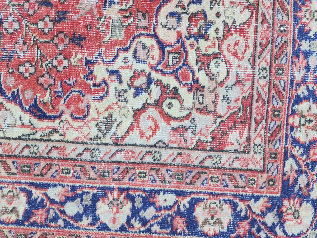 Oushak Area Rug 5.6 x 9.2 ft, Turkish Hand Knotted isparta Carpet, Living Room Decor