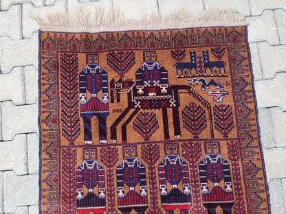 3x5 Tribal Wool Rug: Traditional Oriental Decor