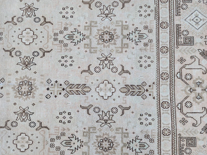 9x12 Neutral Area Rug, Soft Green Wool, Bohemian Living Room Decor