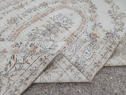 Oushak Rug 6x10, Turkish Hand Made Wool Carpet, Medallion Design