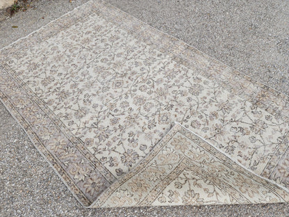 4x6 Oushak Rug: Hand Knotted Turkish Wool Area Rug