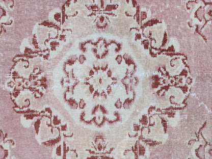 Turkish Area Rug 5x8, Hand Knotted Oriental Wool, Living Room Boho Decor