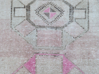 3x13 Neutral Turkish Rug,  Kitchen Decor, Home Hallway Decor, Beige Runner