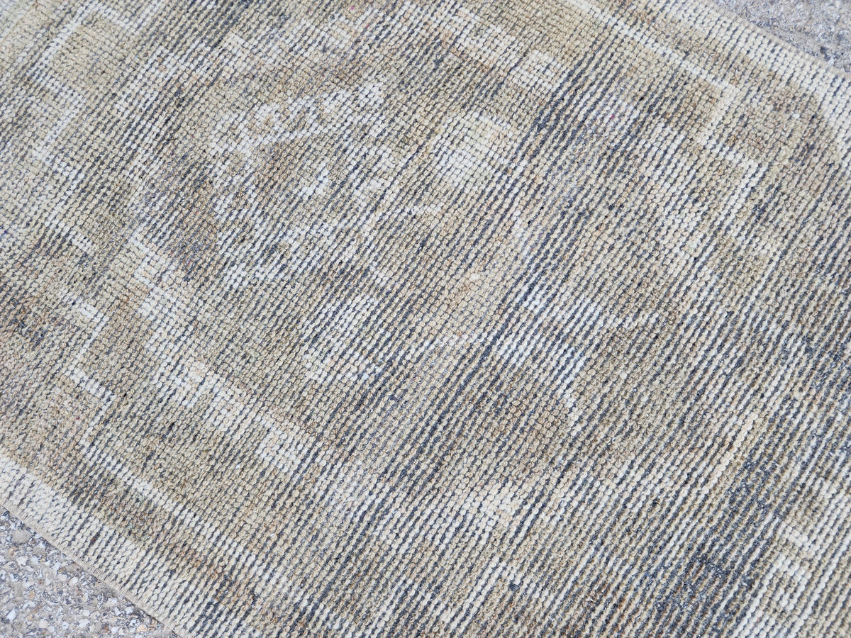 Handmade Turkish Runner Rug 2x10: Rustic Bohemian Decor