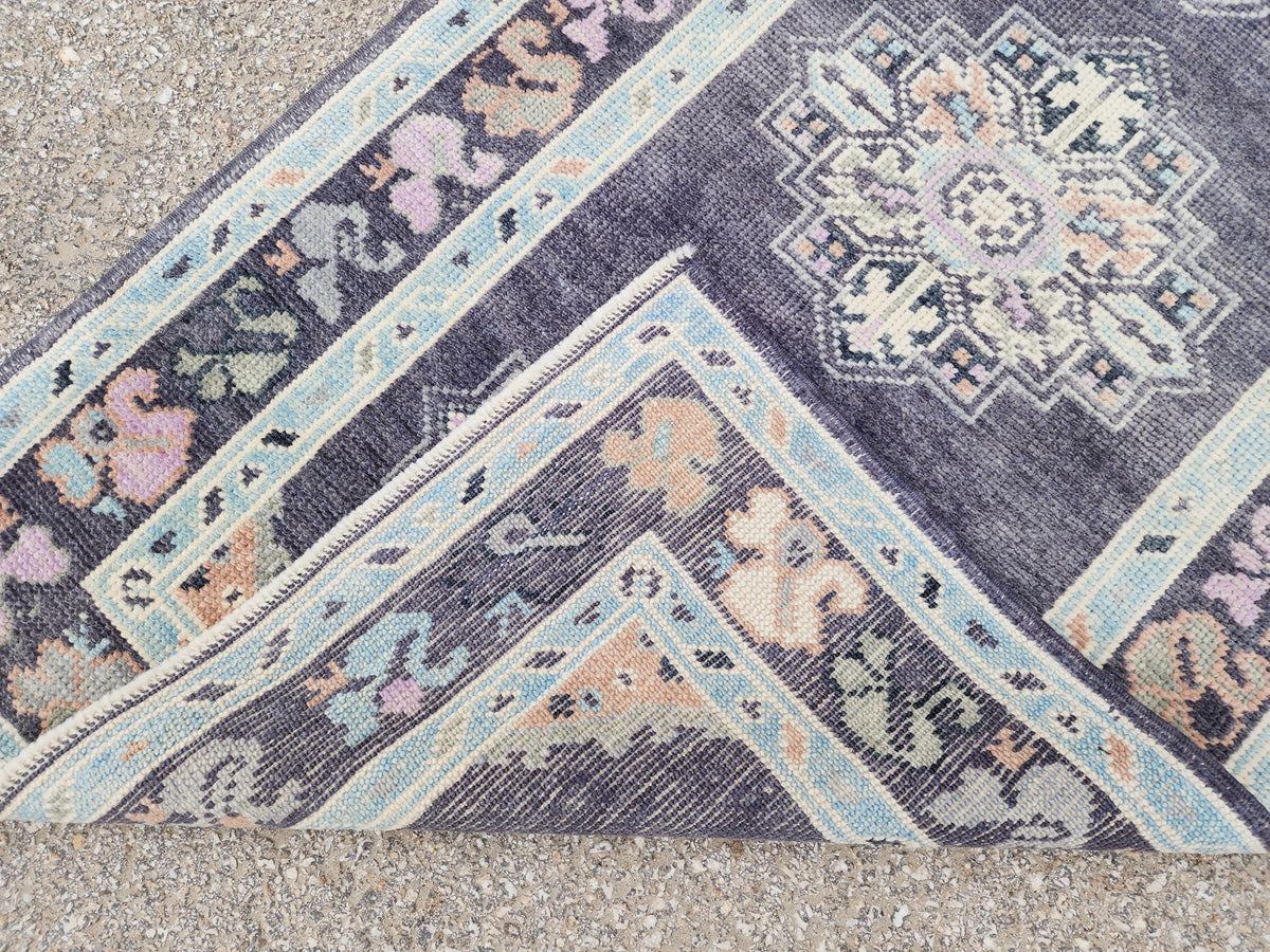 3x10 Runner Rug, Hand Knotted Up Cycled Wool, Kitchen Home Decor
