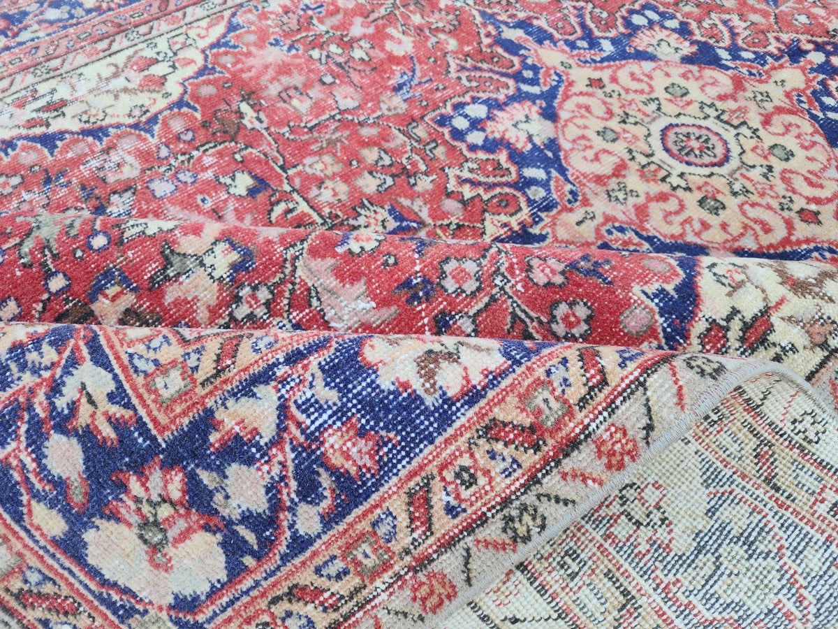 Oushak Area Rug 5.6 x 9.2 ft, Turkish Hand Knotted isparta Carpet, Living Room Decor