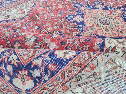 Oushak Area Rug 5.6 x 9.2 ft, Turkish Hand Knotted isparta Carpet, Living Room Decor