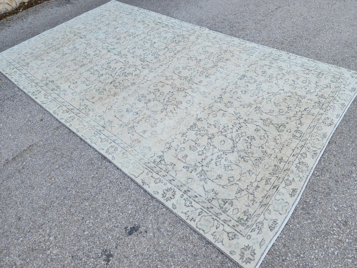 Handwoven Turkish Oushak Rug 5x9 ft: Oriental Bohemian Decor