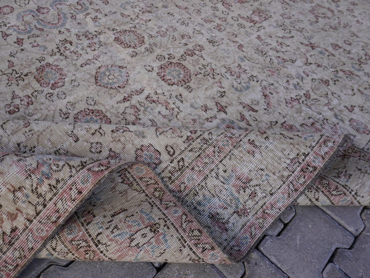 Handwoven Rug 6x9, Wool & Cotton Turkish Rug, Living Room Decor