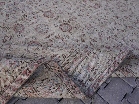 Handwoven Rug 6x9, Wool & Cotton Turkish Rug, Living Room Decor