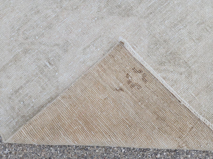 3x12 Neutral Runner Rug, Turkish Beige Wool Hand Made, Hallway Decor