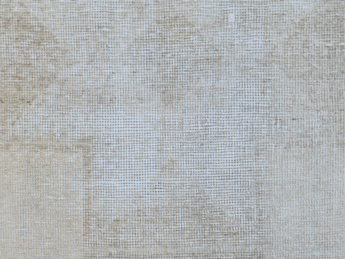 Hand Made Runner Rug 2.7 x 11.4 ft, Turkish Neutral Muted Wool Runner, Kitchen Runner