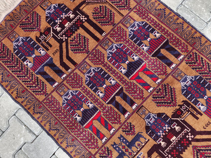 3x5 Tribal Wool Rug: Traditional Oriental Decor