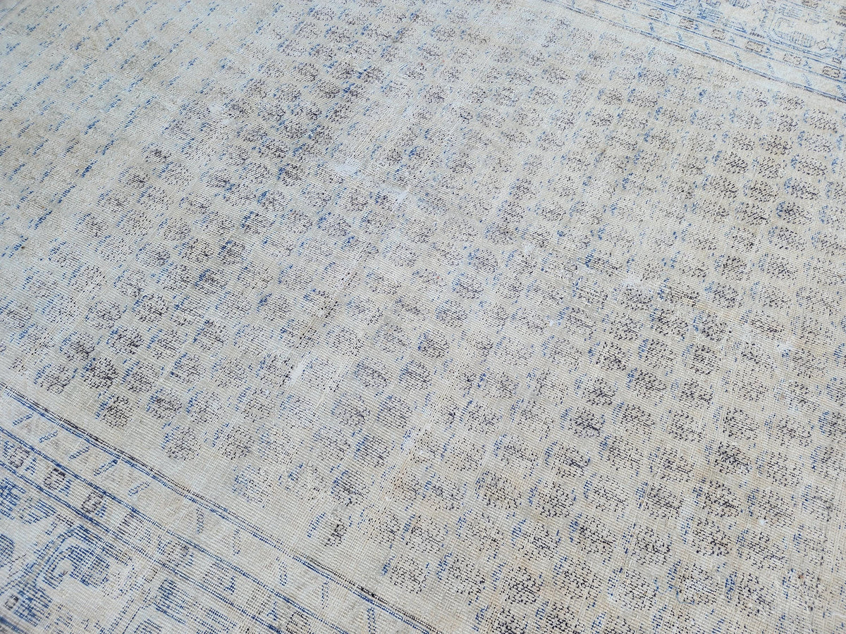 6x9 Antique Muted Rug: Turkish Hand Knotted, Farmhouse Soft Rug