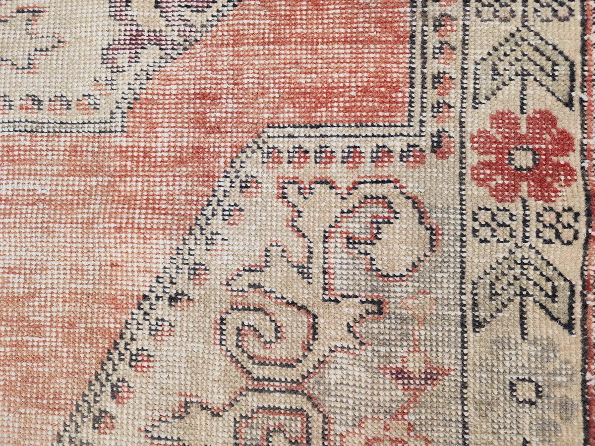 Hand Made Rug 4x7, Rustic Bohemian Carpet, Turkish Hand Knotted Decor