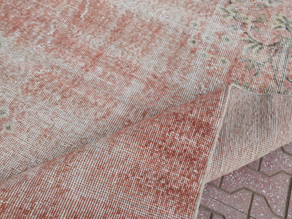 Handwoven Turkish Oushak Rug: Bohemian Wool & Cotton Area Rug (3.4x6.7)