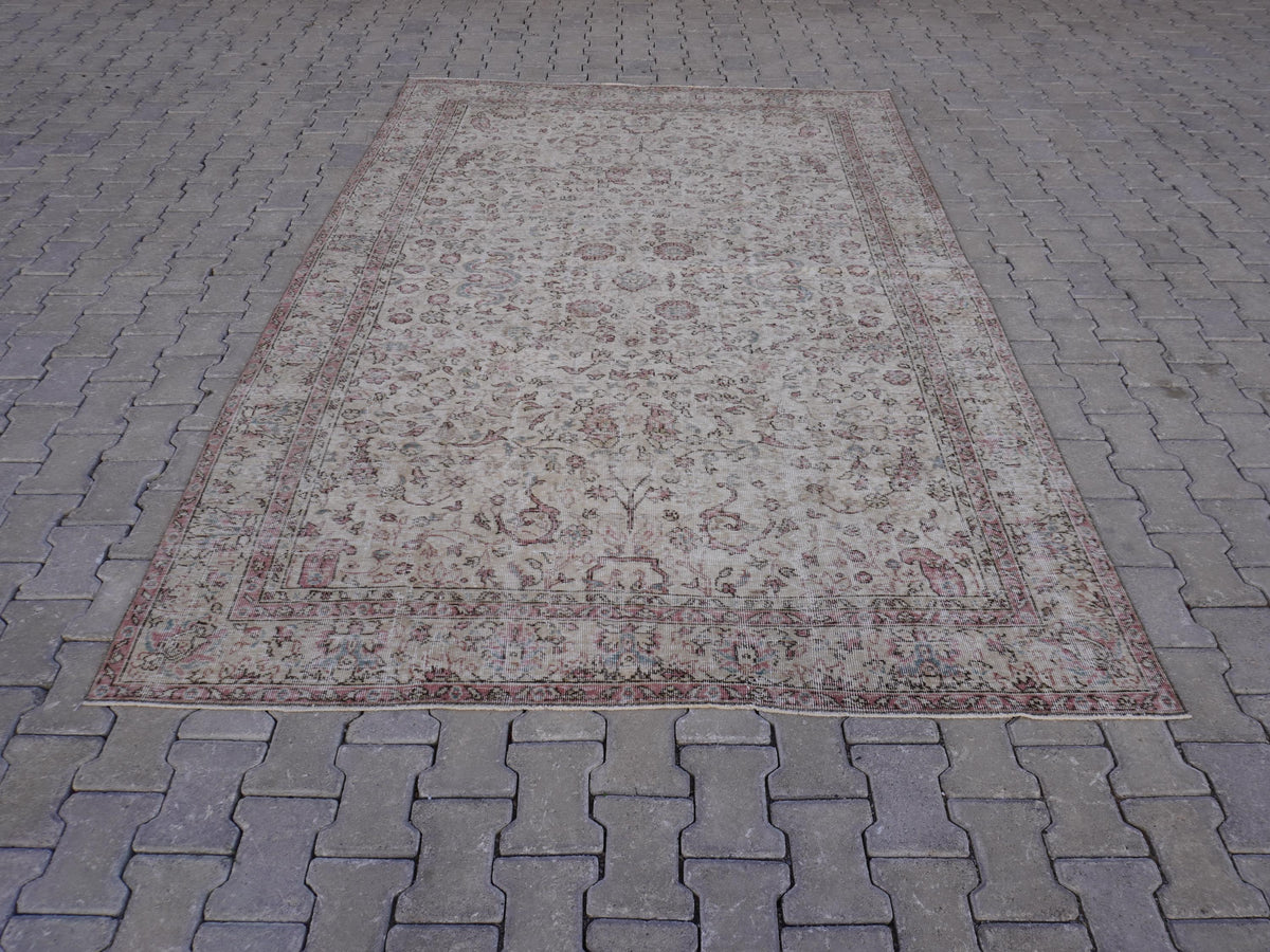 Handwoven Rug 6x9, Wool & Cotton Turkish Rug, Living Room Decor