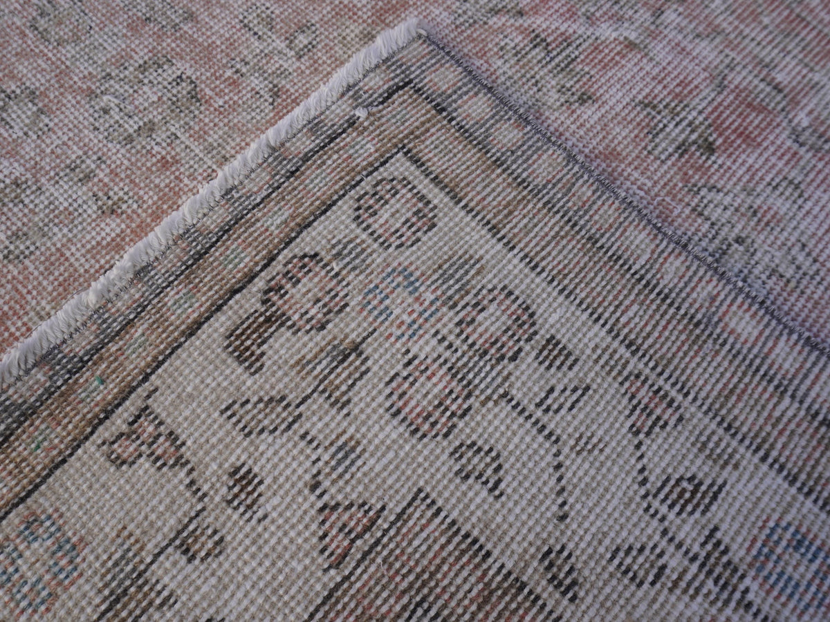 6x10 Turkish Rug, Faded Red Wool, Oriental Home Living Room Decor