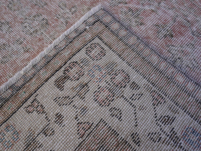 6x10 Turkish Rug, Faded Red Wool, Oriental Home Living Room Decor