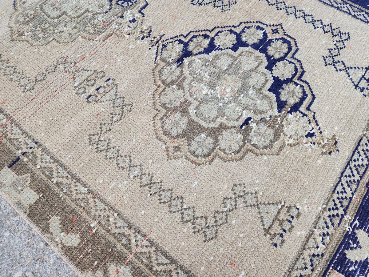 3x10 Geometric Runner Rug, Home Hallway Decor Runner, Rustic Boho Decor, Turkish hand Made