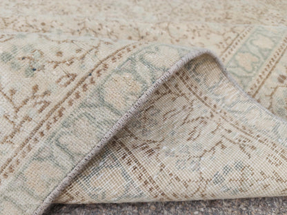 Neutral Turkish Rug 6x9, Kayseri Hand Made Carpet, Oriental Boho Design, Dining Room Decor