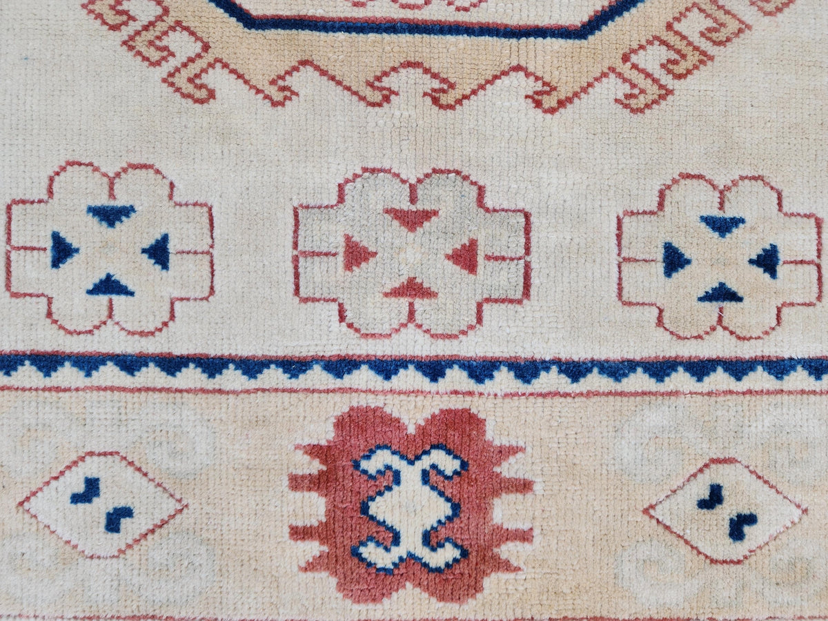 4x6 Hand Made Anatolian Rug,  Pink, Blue, Red Distressed Area Carpet, Farmhouse Decor