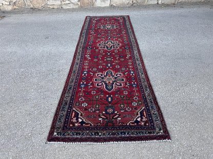 Hand Knotted Rustic 3x9: Persian Antique Red, Home Decor