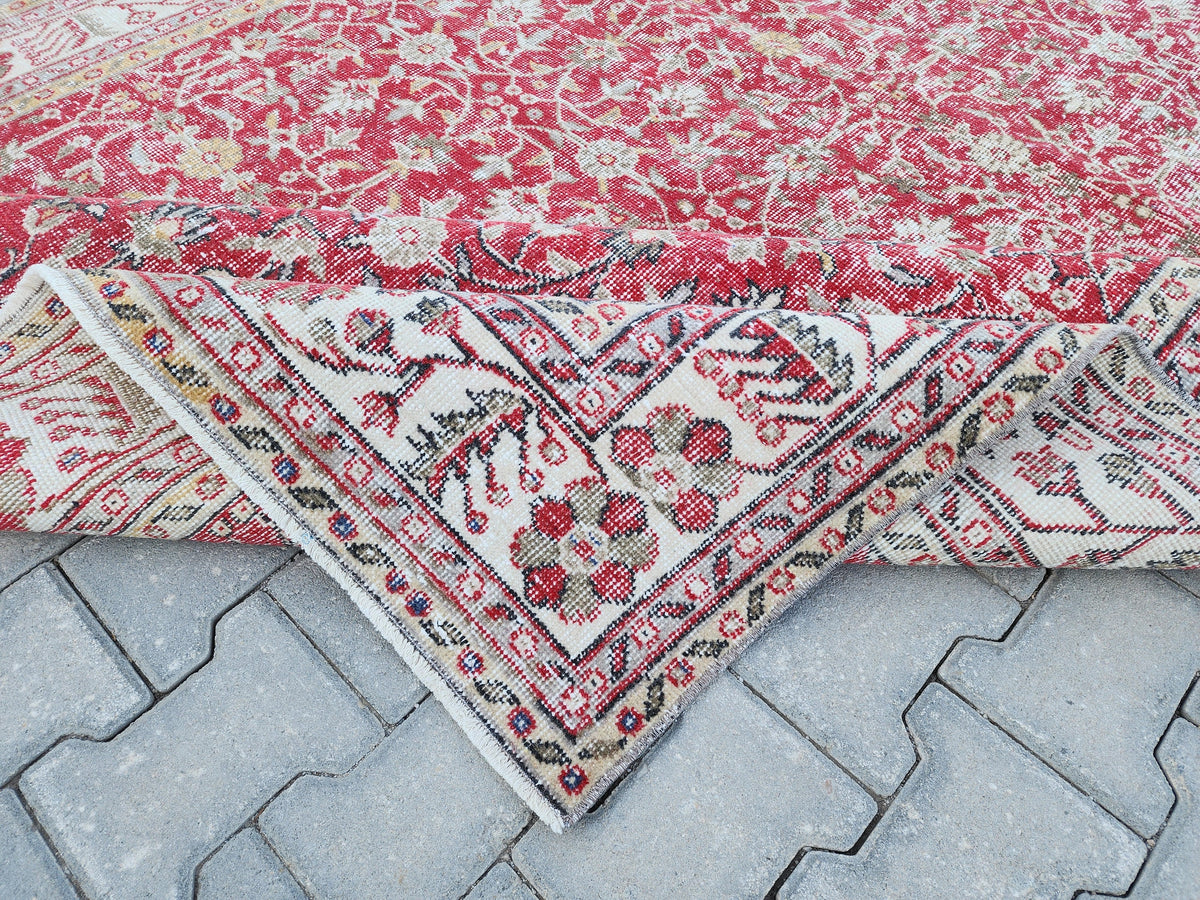 6x10 Turkish Rug, Oushak Design Hand Made, Boho Dining Room Decor