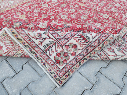 6x10 Turkish Rug, Oushak Design Hand Made, Boho Dining Room Decor