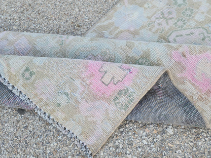 Handmade Wool Runner Rug 2x9: Neutral Farmhouse Boho Decor