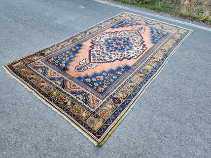 Hand Knotted Turkish Oushak Rug 6x11: Wool Area Rug