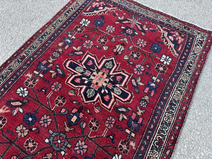 Hand Knotted Rustic 3x9: Persian Antique Red, Home Decor